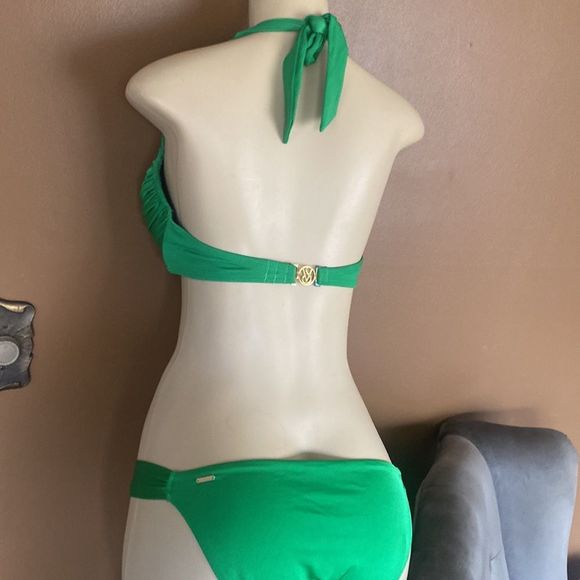 Victoria’s Secret BOMBSHELL Bikini Swim Bra Panties swimsuit Kelly Green RARE - Picture 4 of 11